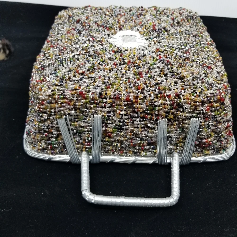 Handmade Square Aluminum Seed‎ Bead Wire Basket